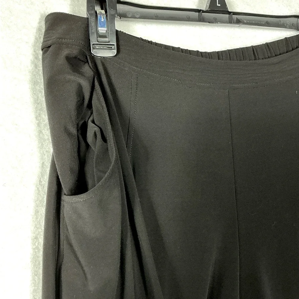Sun Kim Size M Black Tulip Balloon Stacy Ankle Pants Stretch Travel Lagenlook - Picture 10 of 13